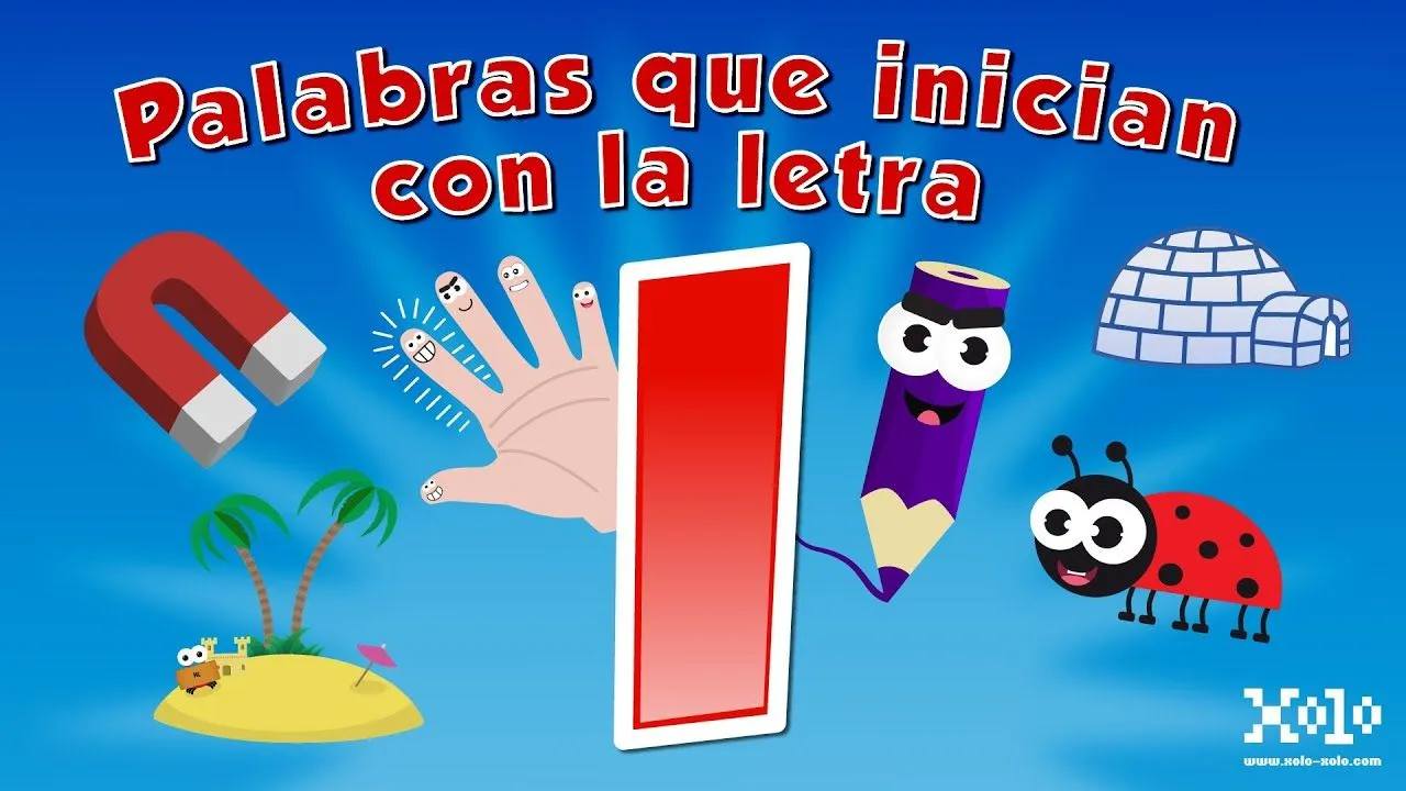 Words that start with the letter i for children in Spanish - YouTube