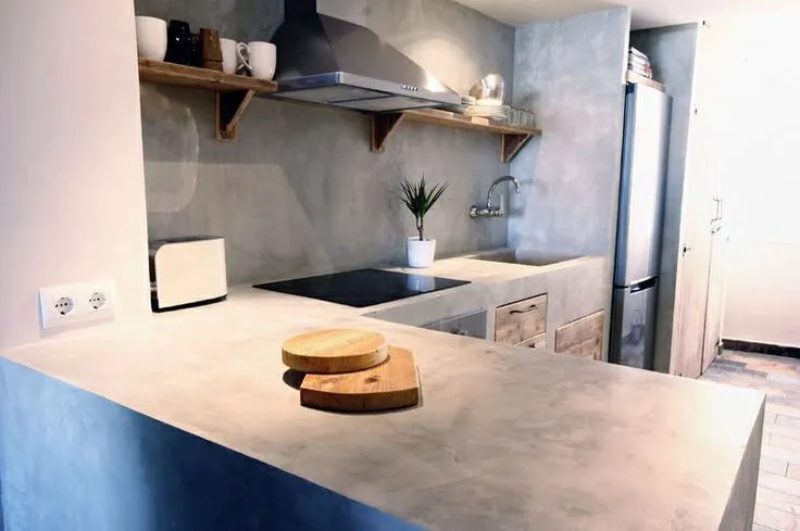www.hormimpres.com #cocina de #cemento pulido #concrete #kitchen ...