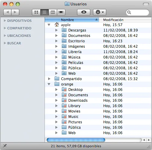 OS X: Los nombres de la carpeta Inicio de otros usuarios se ...