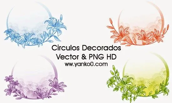 Circulos decorados vector y png HD ~ Photoshop Facil