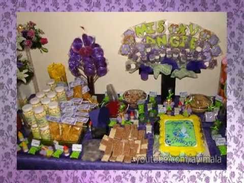 XV Años "Angie Monse" - Centros de mesa, Mesa de dulces y Arbol de ...
