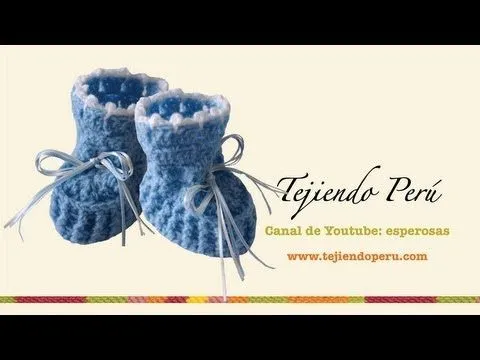 Zapatitos para bebé en crochet (Parte 1) - YouTube