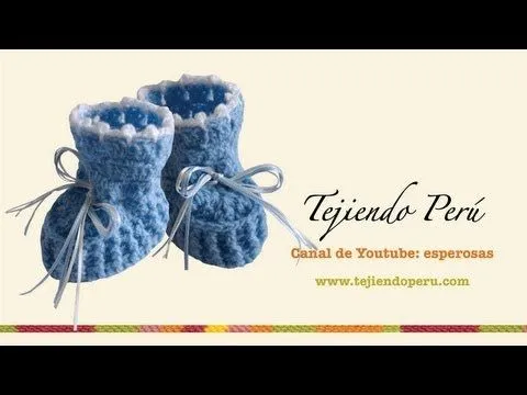 Zapatitos para bebé en crochet (Parte 2) - YouTube