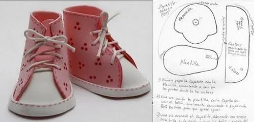 zapatos foamy on Pinterest | Baby Shoes, Manualidades and Doll Shoes