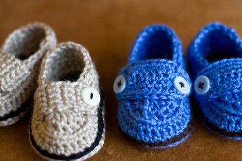 Zapatos tejidos en crochet para bebé paso a paso - Imagui