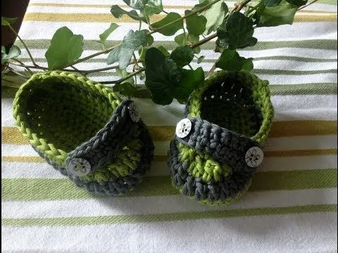 Zapatitos estilo mocasín en crochet - Instrucción zapatitos de ...