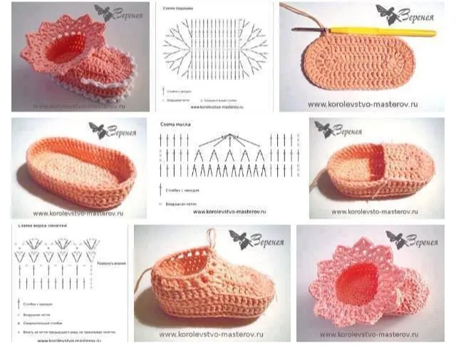 Patrones crochet escarpines - Imagui