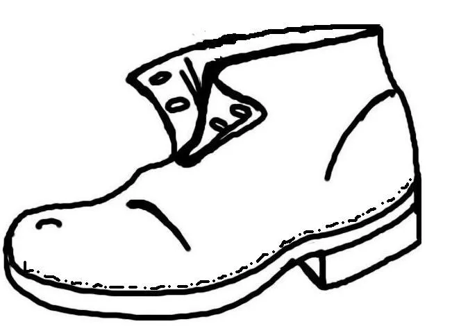Dibujo de un zapato para colorear - Imagui