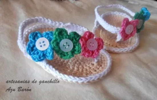 Sapatinhos em croché on Pinterest | Baby Sandals, Crochet Baby ...