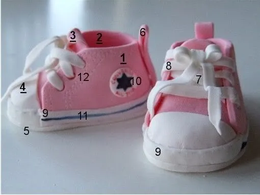 Zapatos foami para baby shower converse - Imagui