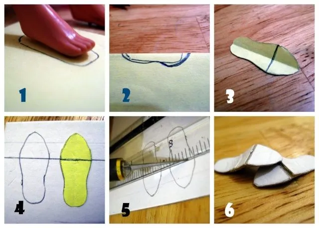Como hacer zapatos para muñecos - Imagui