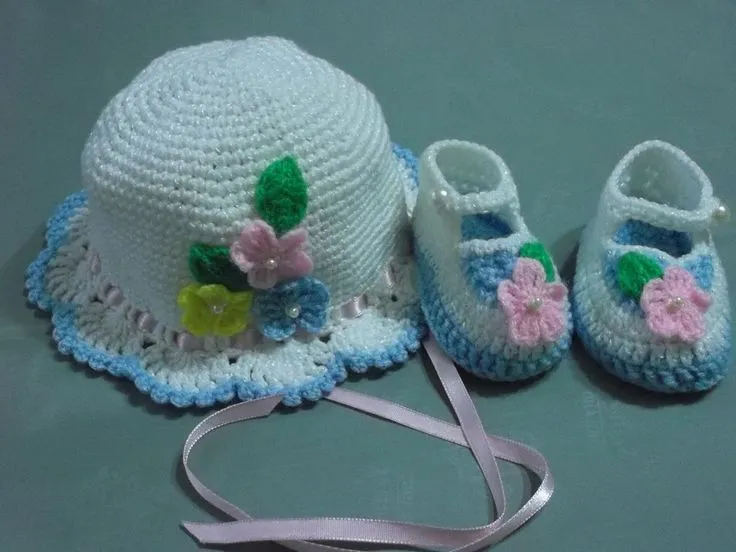 Zapatos tejidos a crochet para bebé - Imagui | SOLO PARA MI BEBE ...
