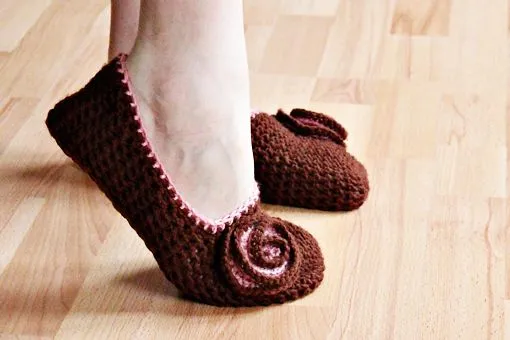 TRICO y CROCHET-madona-mía: zapatos señora en crochet