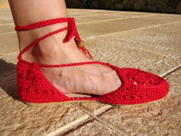 Fotos de sandalias a crochet - Imagui