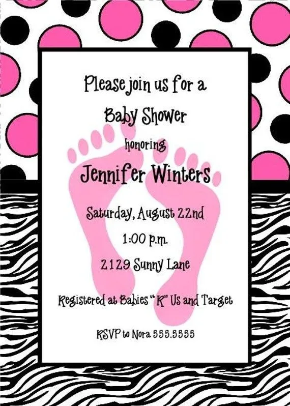 Zebra baby shower invitations - Imagui