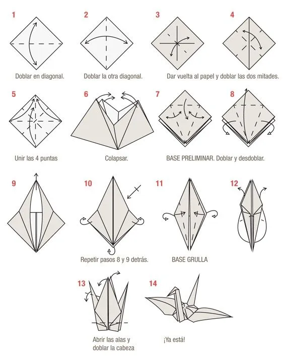 Zeremi: Como hacer una grulla en Origami