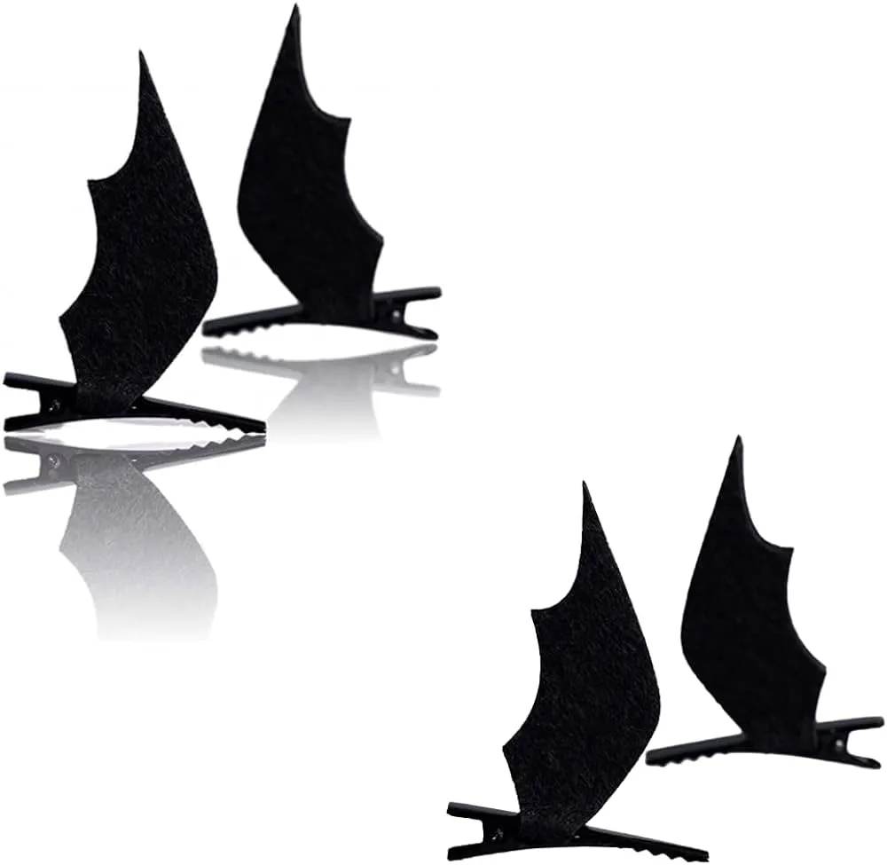 ZHOUMEIWENSP 2 piezas de orejas de murciélago de dibujos animados de Halloween, alas de murciélago, pinzas para el pelo, accesorios para el pelo, disfraz de murciélago, cuernos de diablo, alas de diadema : ZHOUMEIWENSP 2 piezas de orejas de murciélago de dibujos animados de Halloween, alas de murciélago, pinzas para el pelo, accesorios para el pelo, disfraz de murciélago, cuernos de diablo, alas de diadema :