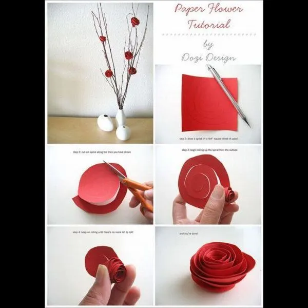Zona VIP para PERSONAS no GENTE: como hacer una flor una rosa de papel Zona VIP para PERSONAS no GENTE: como hacer una flor una rosa de papel