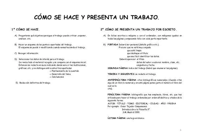 Como hacer trabajo