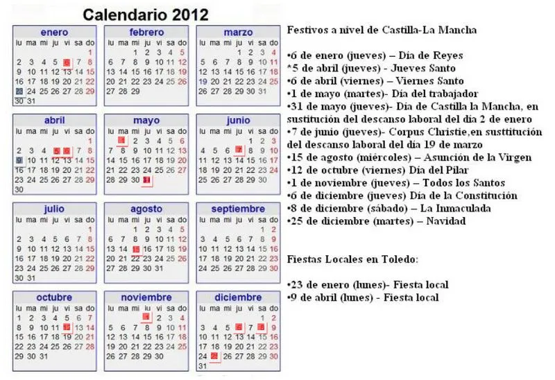 ... -09-2011, por el que se fija el calendario laboral para el años 2012 ... -09-2011, por el que se fija el calendario laboral para el años 2012