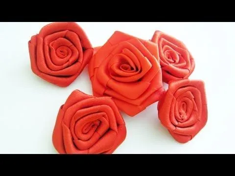 Cómo hacer rosas grandes con listón Cómo hacer rosas grandes con listón