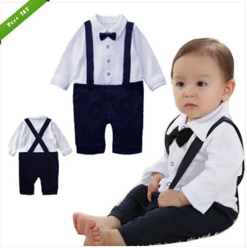 1-4Y completo 5 unids Formal Suit Set bautizo traje de la ropa del ...