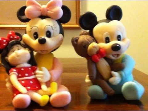 1° parte Mickey e Minnie Disney Baby biscuit/ porcelana fria ... 1° parte Mickey e Minnie Disney Baby biscuit/ porcelana fria ...