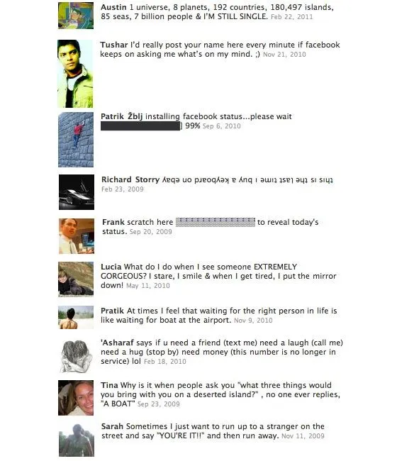 10 creativos status en Facebook - Redes Sociales