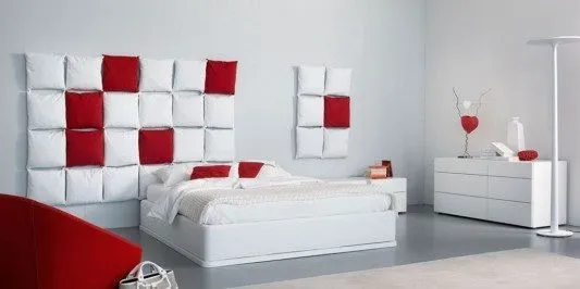 10 Dormitorios en Rojo y Blanco | Decoración Dormitorios y ...