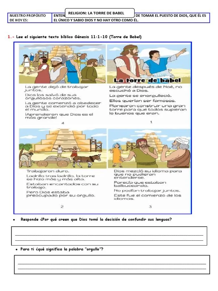 10 . - Ficha La Torre de Babel | PDF