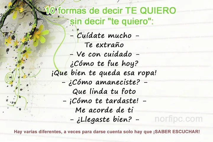 10 formas de decir te quiero sin confesarlo