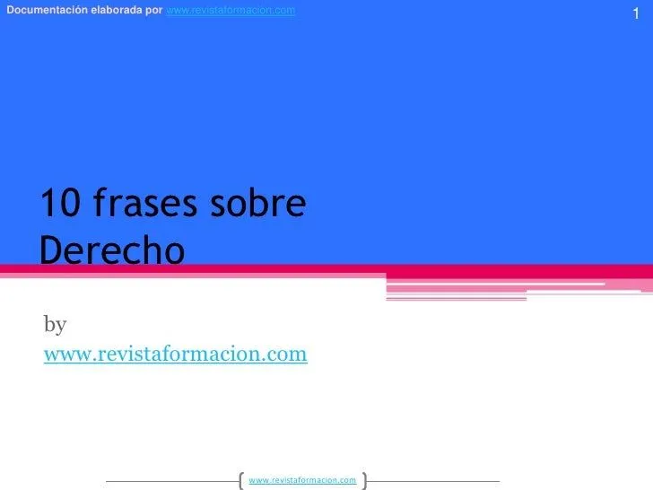 10 frases sobre derecho