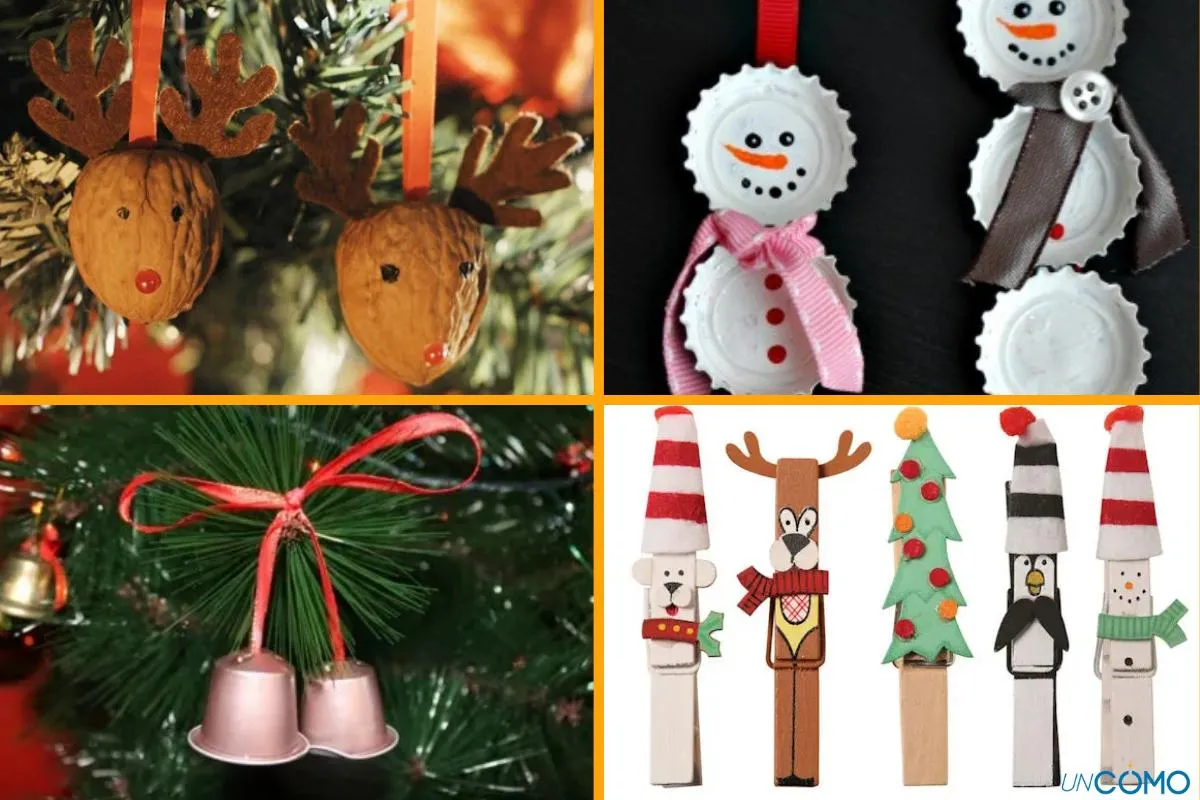 10 ideas de adornos de Navidad con material reciclado - ¡Fáciles y  divertidos!