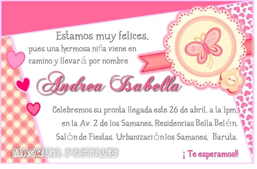 10 Invitaciones para Baby Shower niña y niño - Baby Shower