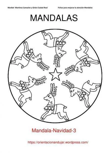 10 Mandalas Navideñas. Para colorear y t...