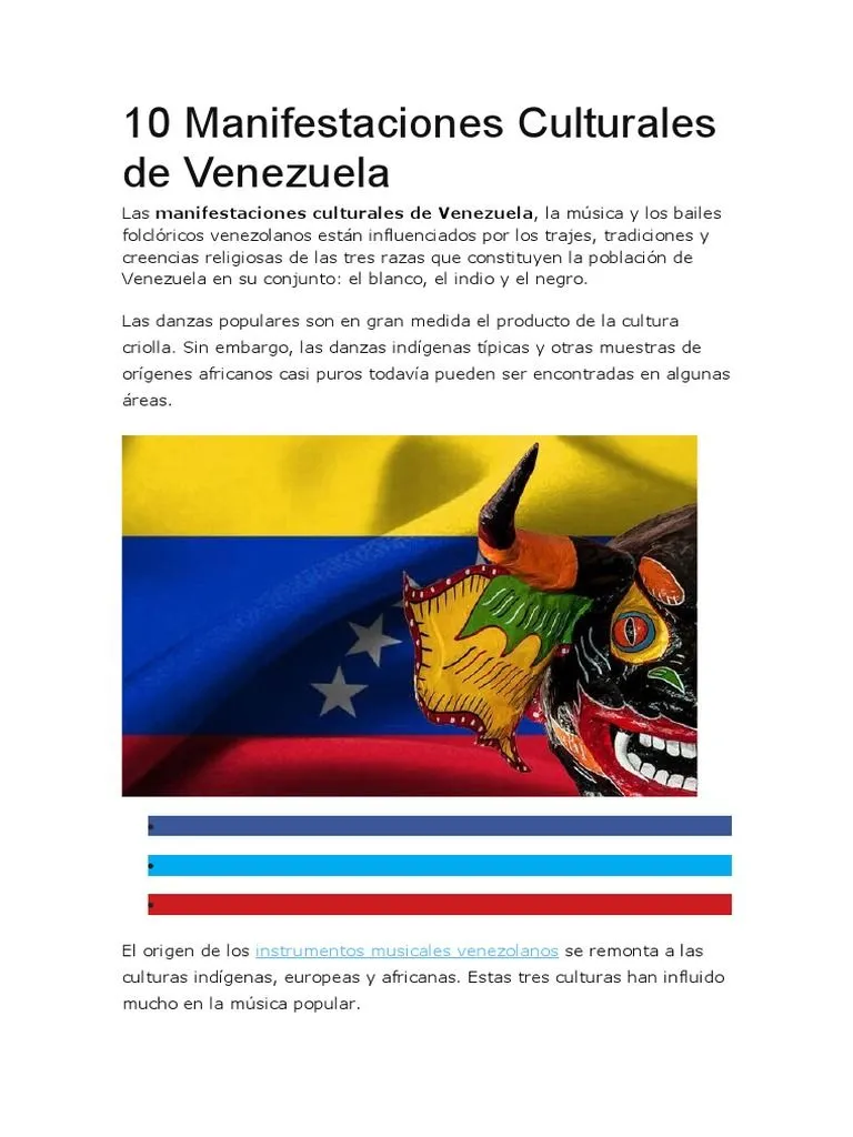 10 Manifestaciones Culturales de Venezuela | PDF | Navidad 10 Manifestaciones Culturales de Venezuela | PDF | Navidad