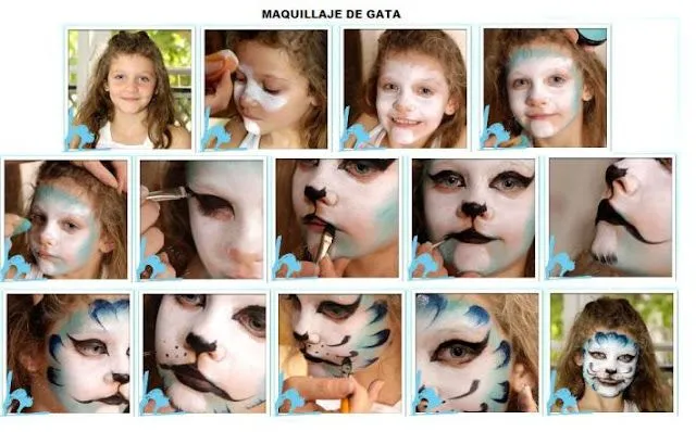 10 maquillajes de gato para pintar a niños en Halloween 10 maquillajes de gato para pintar a niños en Halloween