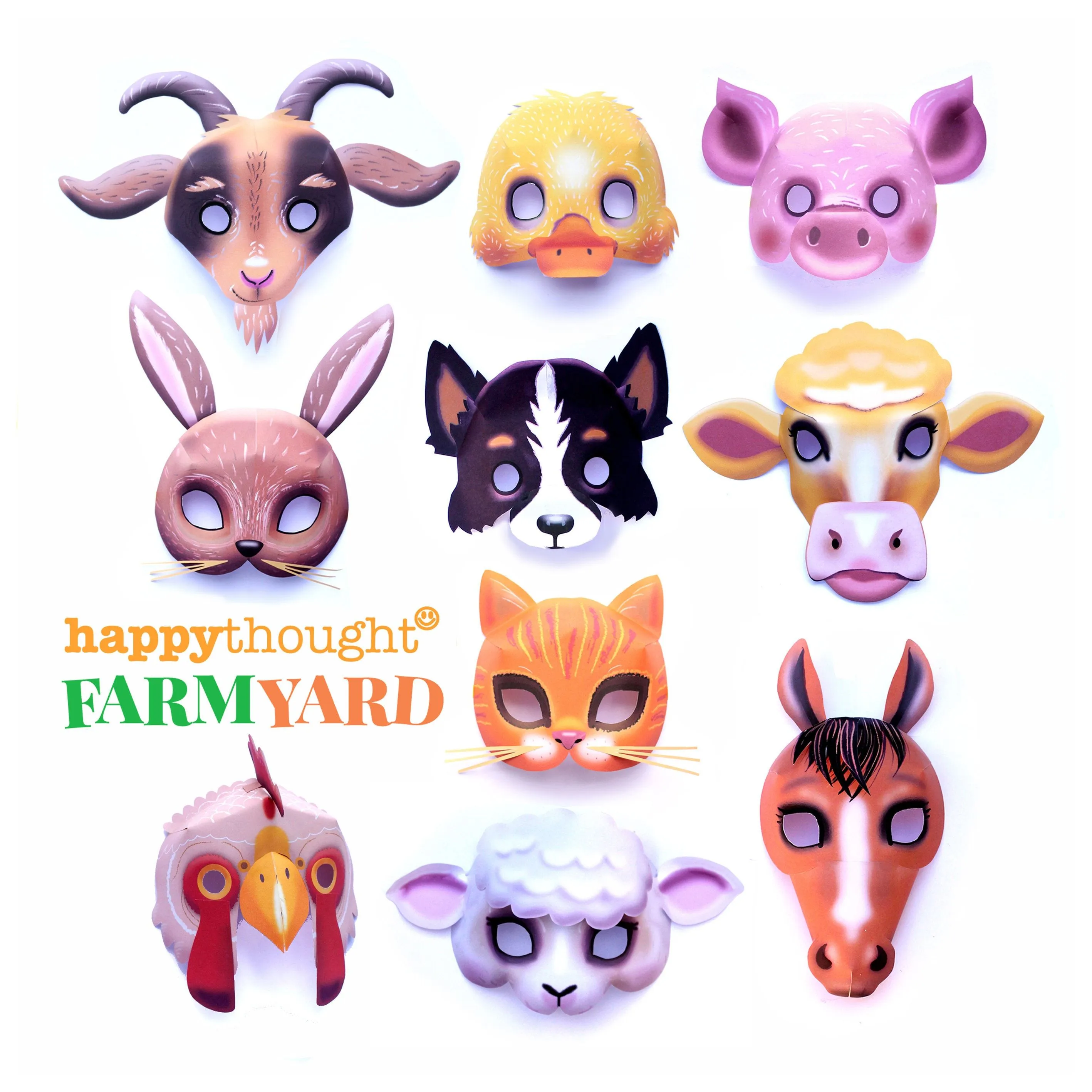 10 máscaras de animales de granja imprimibles: Conejo Gallo Perro Caballo Cerdo Oveja Vaca Pato Gato y Cabra. Plantillas para imprimir y hacer de Happythink. - Etsy México 10 máscaras de animales de granja imprimibles: Conejo Gallo Perro Caballo Cerdo Oveja Vaca Pato Gato y Cabra. Plantillas para imprimir y hacer de Happythink. - Etsy México
