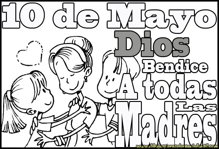 10 de Mayo Día de Las Madres para colorear ~ Dibujos para Colorear ...