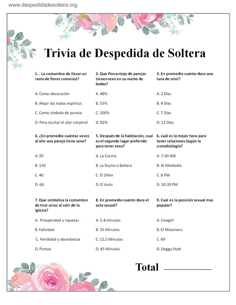 ▷ Los 10 Mejores Juegos de Despedida de Soltera para Imprimir gratis