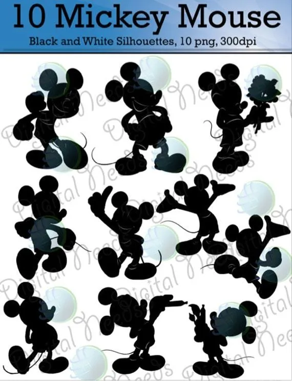 10 Mickey Mouse de Disney / archivos png / por DigitalNeeds