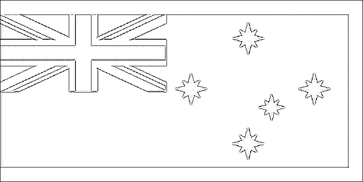 10 models of Australia Flag Coloring Page