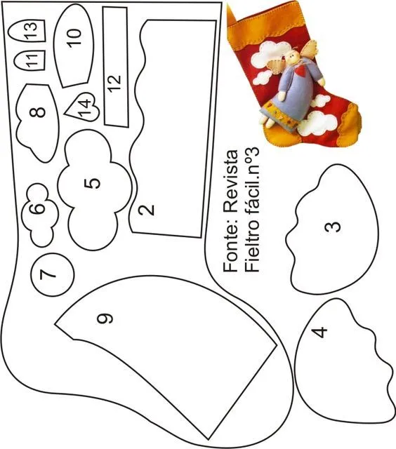 10 Moldes para hacer bonitas botas navideñas en fieltro ~ lodijoella 10 Moldes para hacer bonitas botas navideñas en fieltro ~ lodijoella