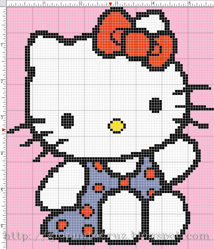 10 Patrones Punto de Cruz Hello Kitty – Tercera Parte – Arte Del ...