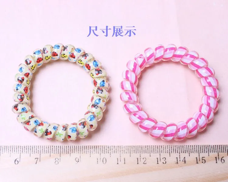 10 pcs fashion telephone wire elastic Silicone rubber bands spring ... 10 pcs fashion telephone wire elastic Silicone rubber bands spring ...