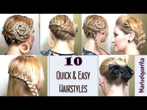 10 Peinados fáciles y rápidos Para Cada Dia - 10 Quick And Easy ...