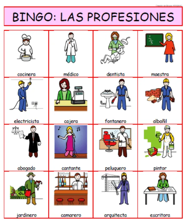 Lista de ocupaciones en inglés y español - Imagui Lista de ocupaciones en inglés y español - Imagui