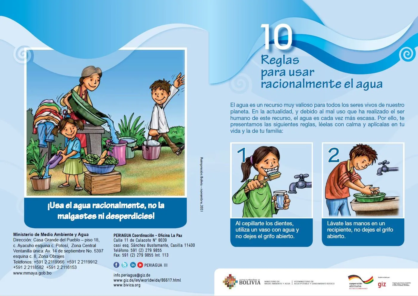 10 reglas para usar racionalmente el agua - 2021