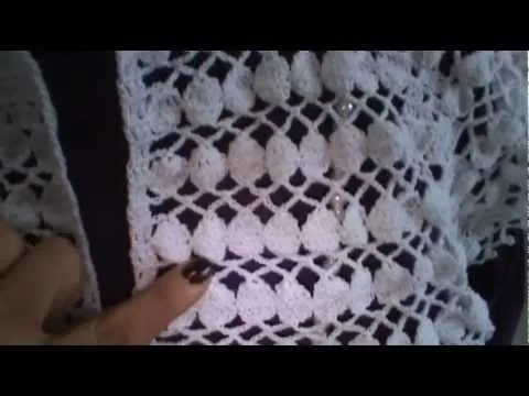 7 DE 10 COMO TEJER TORERA CHALECO PUNTO HOJUELA GANCHILLO CROCHET ...