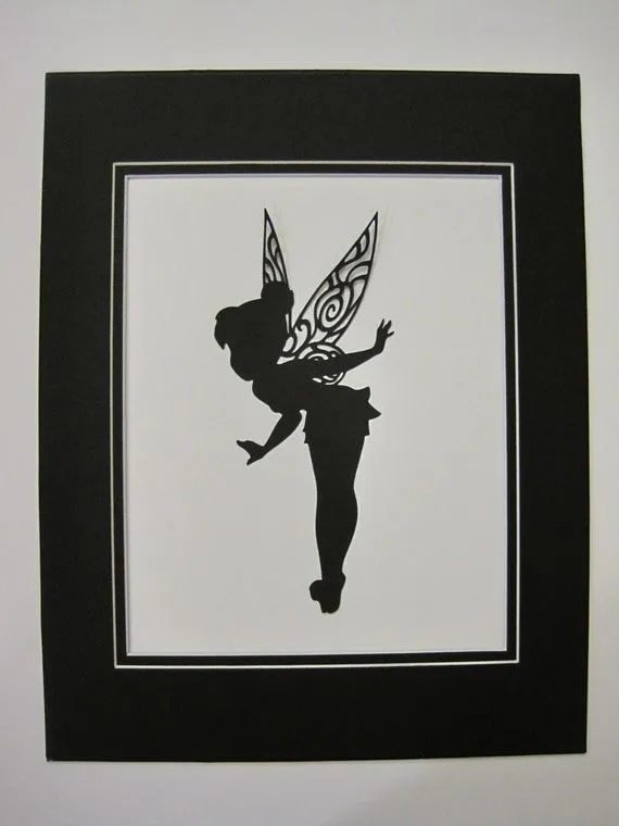 1 8 x 10 Tinkerbell silueta por MonkeyCs en Etsy 1 8 x 10 Tinkerbell silueta por MonkeyCs en Etsy